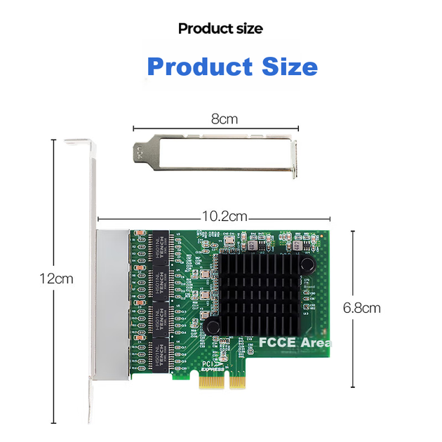 FLYBISH NA8111-T4 PCIE Гигабитная четырехпортовая сетевая карта для настольных компьютеров, внутренняя 4-портовая проводная сетевая карта, программный маршрутизатор, агрегация пакетов, чип RTL8111GN - Фото 5 FLYBISH NA8111-T4 PCIE Гигабитная четырехпортовая сетевая карта для настольных компьютеров, внутренняя 4-портовая проводная сетевая карта, программный маршрутизатор, агрегация пакетов, чип RTL8111GN - изображение 5