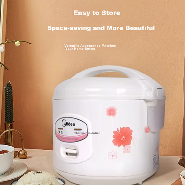 Рисоварка Midea механическая бытовая, 3л, для пожилых, черная, MB-YJ308J - изображение 5