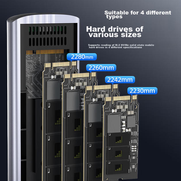 Корпус для SSD UNITEK S241B M.2 NVMe Type-C/USB, портативный - изображение 10