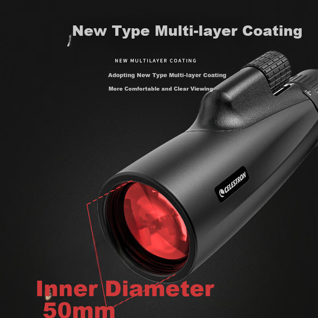 Xingtelang Litu 10-25x50 Портативний монокулярний телескоп зі змінним збільшенням для використання з телефоном, для походів та концертів, чорний. - Фото 5 Xingtelang Litu 10-25x50 Портативний монокулярний телескоп зі змінним збільшенням для використання з телефоном, для походів та концертів, чорний. - зображення 5