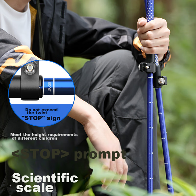 Трость самообороны SupFire Outdoor алюминиевая ультралегкая для треккинга нескользящая - изображение 8