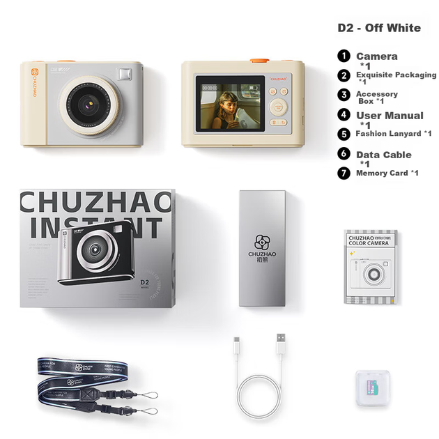 Фотоаппарат мгновенной печати Chuzhao D2, позволяет печатать цветные фотографии напрямую, портативный фотоаппарат для студентов и путешествий, подарок на день рождения для девушек, романтичный и значимый. - изображение 5