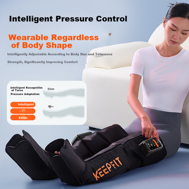Массажер для ног Keepfit, сапоги для восстановления давления воздуха, автоматическое устройство для разминания мышц бедер и икр, расслабление мышц, дноуглубление меридианов, практичный подарок на день рождения для мам, L12 - изображение 8