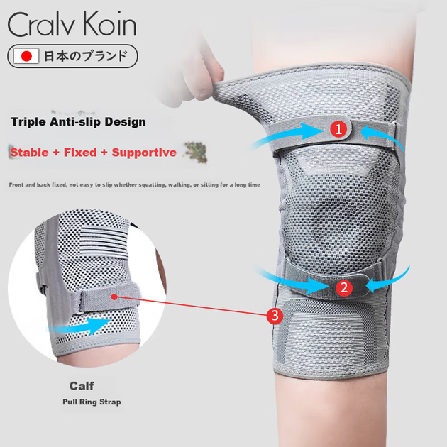 Наколінник CRALVKOIN японський медичний при травмі меніска/синовіті - Фото 6 Наколінник CRALVKOIN японський медичний при травмі меніска/синовіті - зображення 6