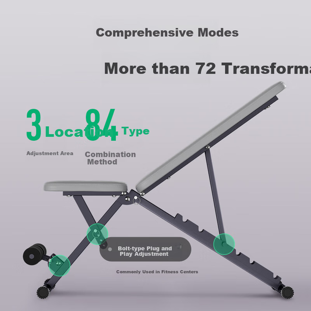 Регулируемая скамья для гантелей Keep, фитнес-скамья, многофункциональная скамья для мужчин, складная скамья для приседаний и отжиманий, домашнее использование - изображение 6