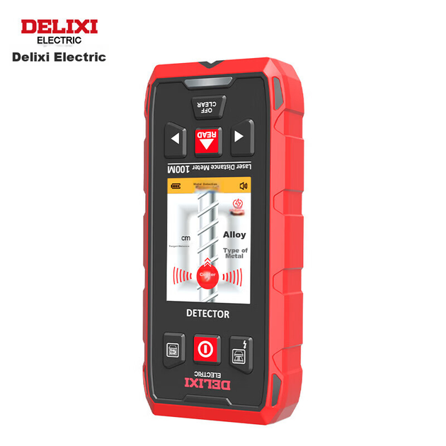 DELIXI ELECTRIC Многофункциональный настенный детектор для обнаружения металла, арматуры и древесины с красным светом на расстоянии до 100 метров - изображение 10