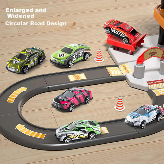 Машинка Miaobeile Track Car игрушечная городская парковка, сплав - изображение 8