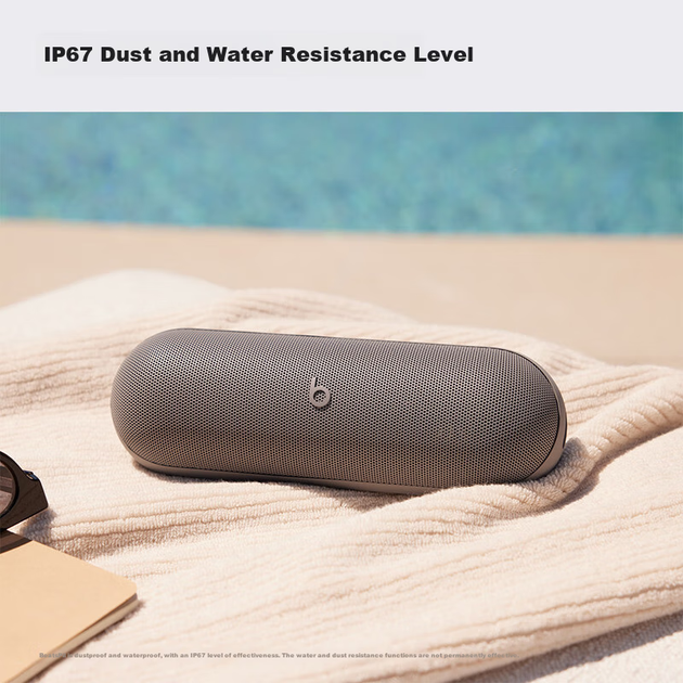 Портативна пилонепроникна бездротова Bluetooth-колонка Beats Pill Collaboration Special Edition, сумісна з Apple та Android – темно-сірий колір - изображение 5