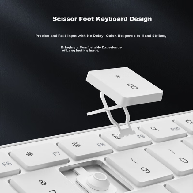 Клавиатура беспроводная Ausdom S4 Pro Bluetooth/Wireless White - изображение 7