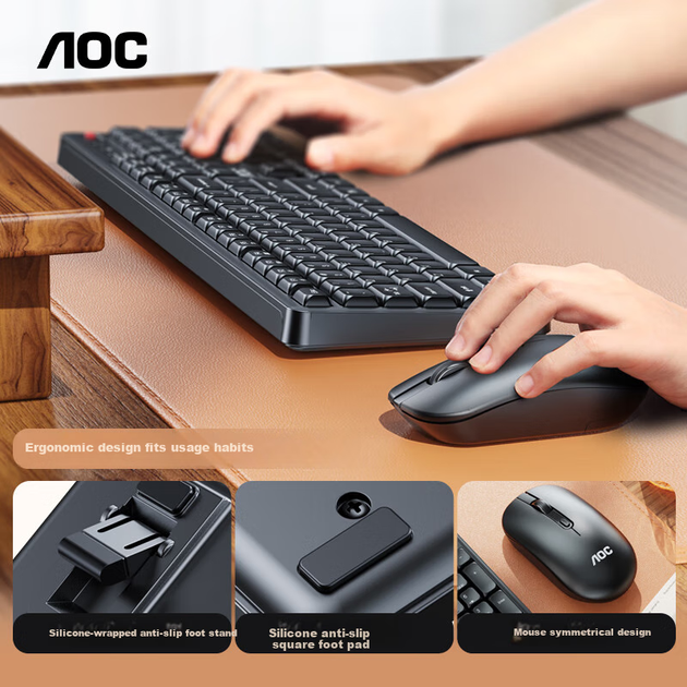 Комплект проводной AOC GKM410 USB Black - изображение 4