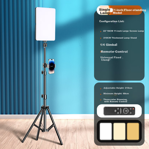Jimantu 38W Live Streaming Fill Light, LED Studio Food Lighting, Interior Photography And Videography Flat Panel Light, Portrait Beauty Video Shooting Desktop Jewelry Face Light, Square Soft Light - изображение 4