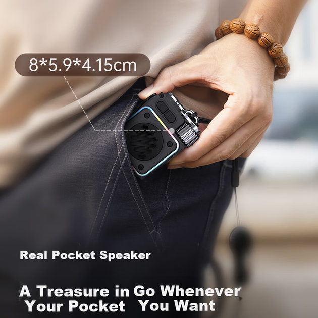 Портативний бездротовий Bluetooth-колонка Newmine, кишеньковий, для зовнішнього використання, для дому, з карткою, барвистий бас, сабвуфер, для ноутбука, робочого столу, мобільного телефону, мікрофона, міні-колонки K5 - изображение 5