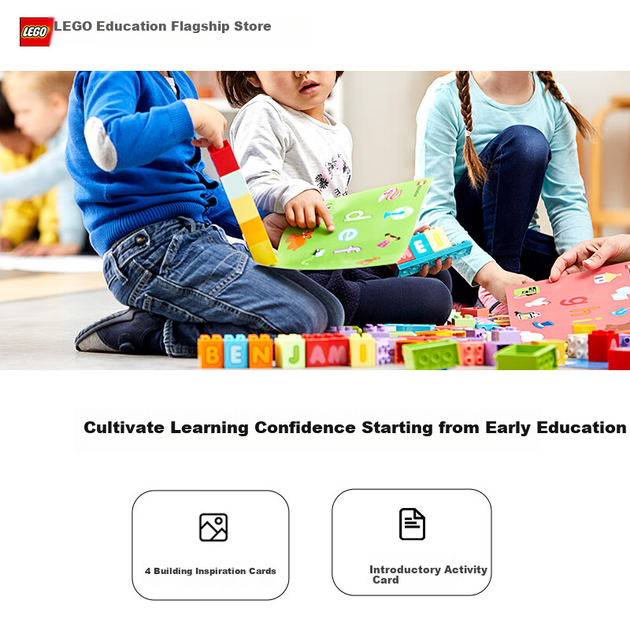 LEGO Education, вік 3-6+, Duplo 45027 набір літер, розвивальна іграшка для раннього навчання, подарунок для прикраси дому - зображення 6
