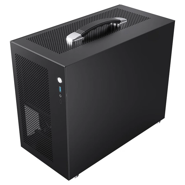 Корпус PADO N4 Black MATX, поддержка водяного охлаждения 240 мм, портативный настольный компьютерный корпус, миниатюрные боковые панели с прозрачным стеклом, поддержка видеокарт длиной до 360 мм. - изображение 11