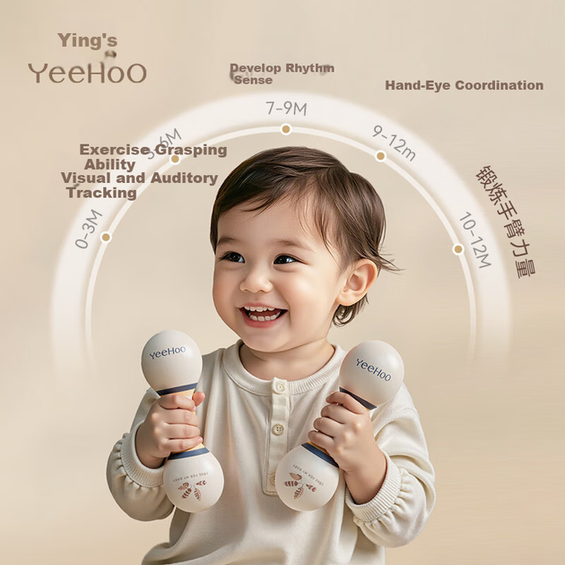 Погремушка YEEHOO, для детей 0-1 год, с прорезывателем - изображение 8