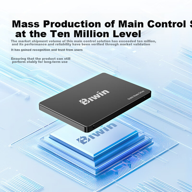 Твердотельный накопитель BIWIN SSD 1 ТБ, интерфейс SATA 3.0, серия M100, скорость чтения 550 МБ/с, аксессуар для хранения данных на ПК. - изображение 9