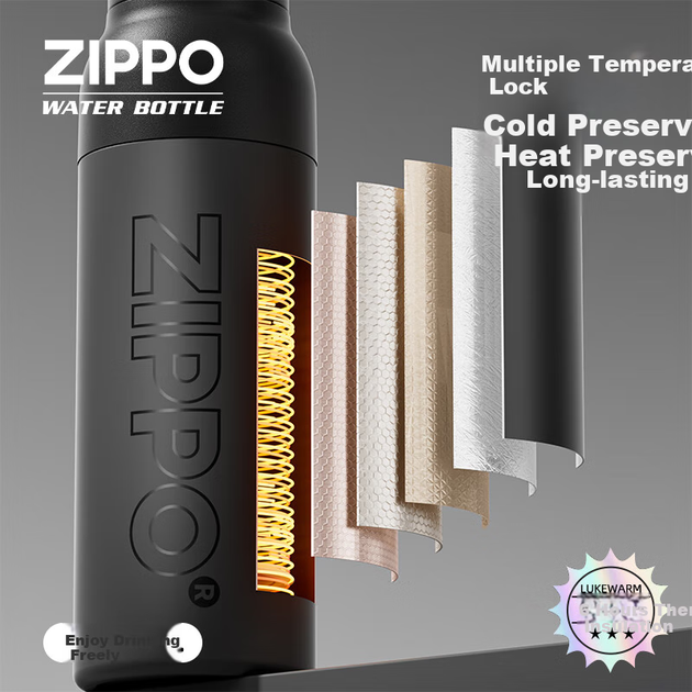 Термокружка ZIPPO, большой объем, нержавеющая сталь, портативная, удобная для автомобиля, стильный дизайн, с крышкой, быстро открывающаяся, идеально подходит для пар, отличный подарок. - изображение 6