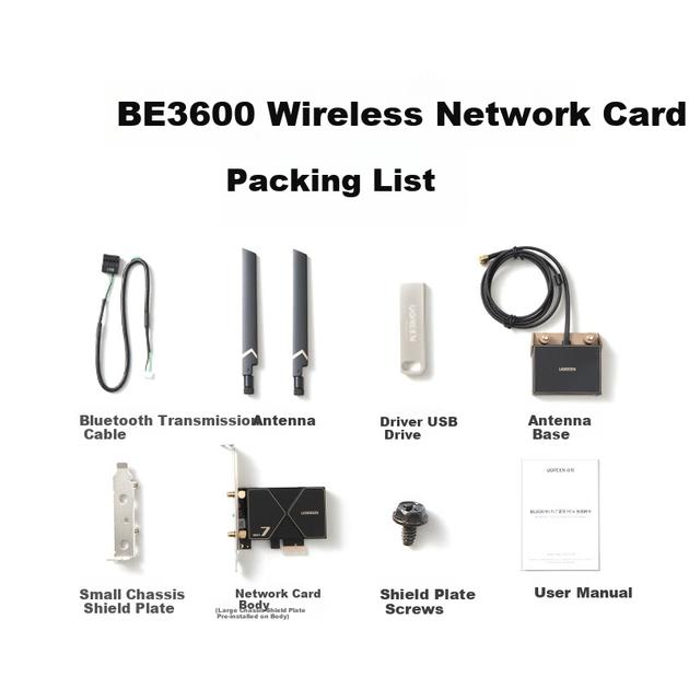 Беспроводная сетевая карта UGREEN PCIe, WiFi 7 для настольного компьютера, компьютерный WiFi Bluetooth-приемник BE3600, встроенная игровая сетевая карта 5G, расширенная модель Ax200/ax210 MT7925 - изображение 9