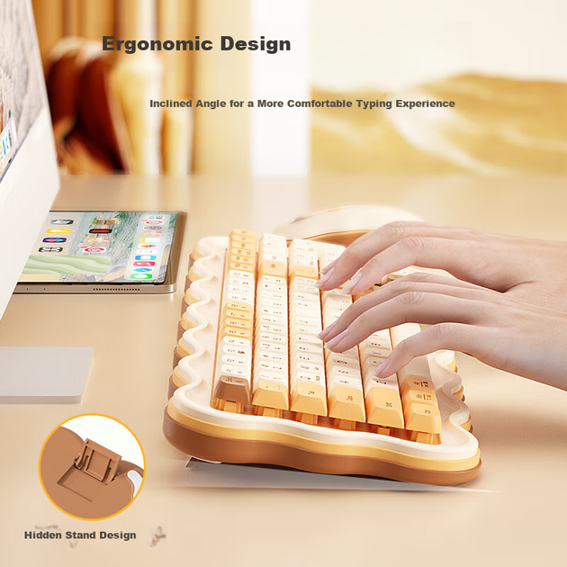 Комплект беспроводной BOW MK98 Wireless Beige - изображение 6