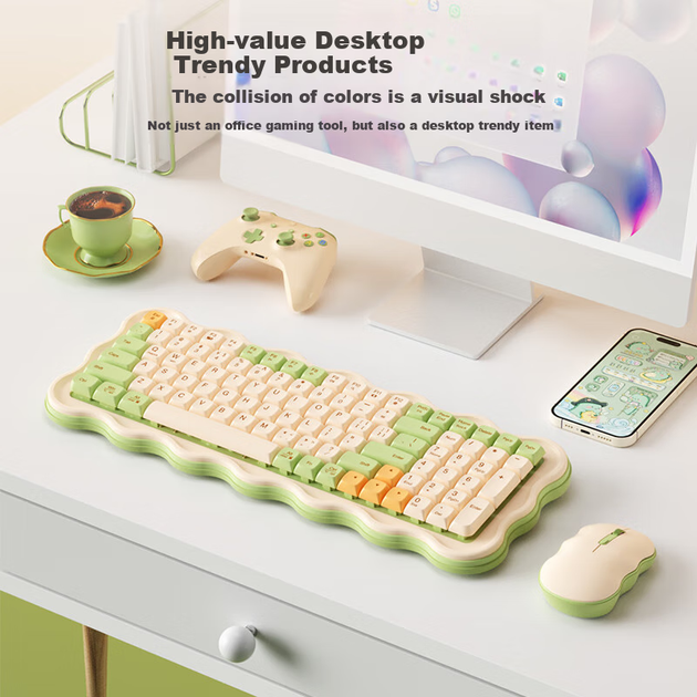 Комплект беспроводной BOW MK98 Wireless Beige - изображение 5