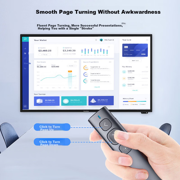 Указка лазерная Nuowei N95 Plus BLE Bluetooth Page Turner аккумуляторная, презентер - изображение 4