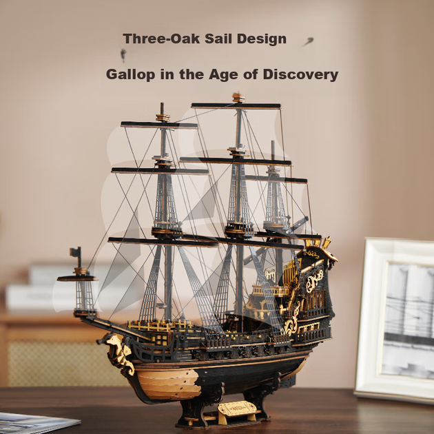 Конструктор ROKR Морской корабль Морской конёк Барк 603 детали - изображение 5