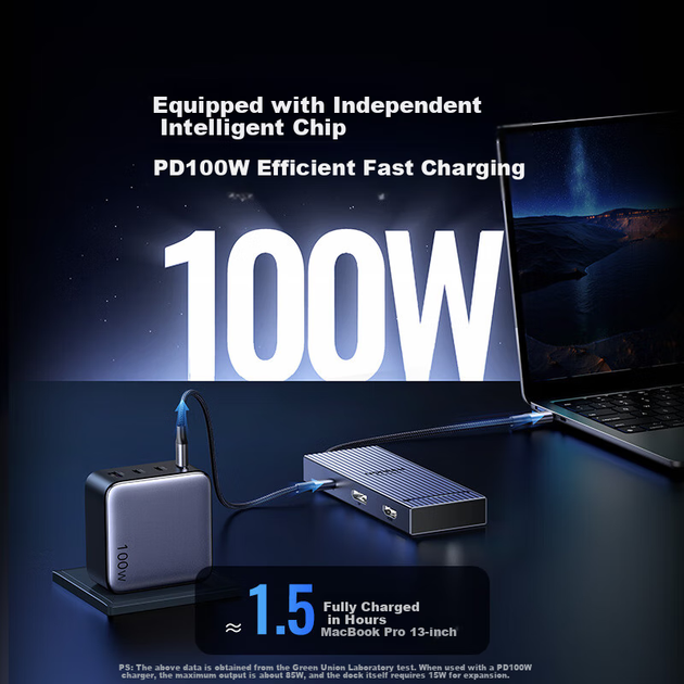Адаптер UGREEN Type-C — HDMI/DP для трьох дисплеїв, сумісний з USB-C, док-станція розширення Thunderbolt 5/4, адаптер MST 5G, підтримка декількох екранів 4K 60 Гц для редагування, підключення до комп'ютерів Lenovo і Xiaomi. - зображення 9