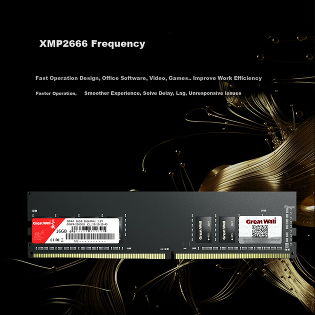 Оперативная память Great Wall 16ГБ DDR4 2666МГц для ПК, серия Puzhao - изображение 5