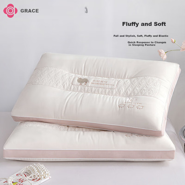 Подушка Grace Pillow формообразующая с верблюжьей шерстью средняя, 45x70см, набор 2 шт - Фото 6 Подушка Grace Pillow формообразующая с верблюжьей шерстью средняя, 45x70см, набор 2 шт - изображение 6