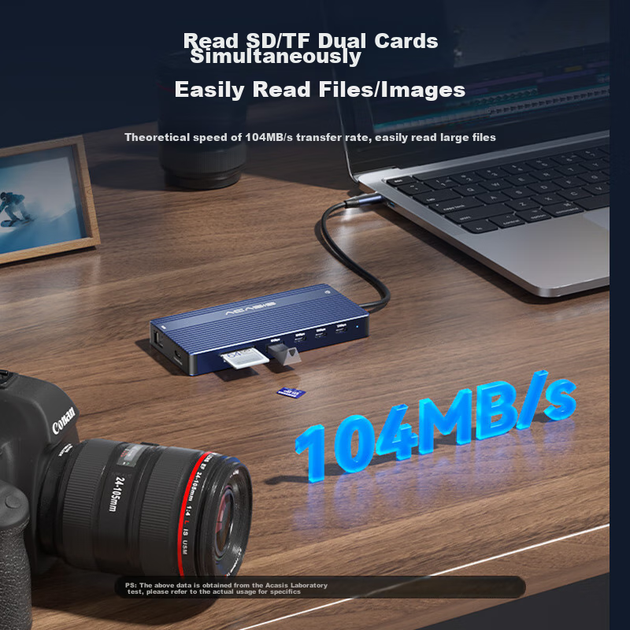Розширювальна док-станція Acasis Type-C3.2, USB-C з двома HDMI-портами, чотириекранний дисплей, повнофункціональний відеопорт C 4K60Hz, 10G сумісний з Mac Thunderbolt DS-0203 - зображення 11