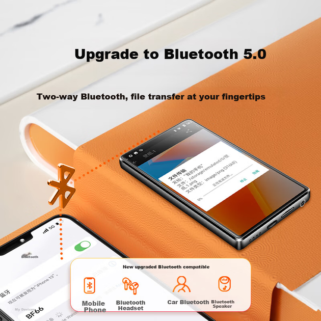 MP3/MP4-плеер FAMUE BF61 с Wi-Fi доступом в интернет, 4+128 ГБ ОЗУ, воспроизведение MP5-музыки без потерь, Android 14, Bluetooth-динамик, устройство для чтения видео и электронных книг. - зображення 6