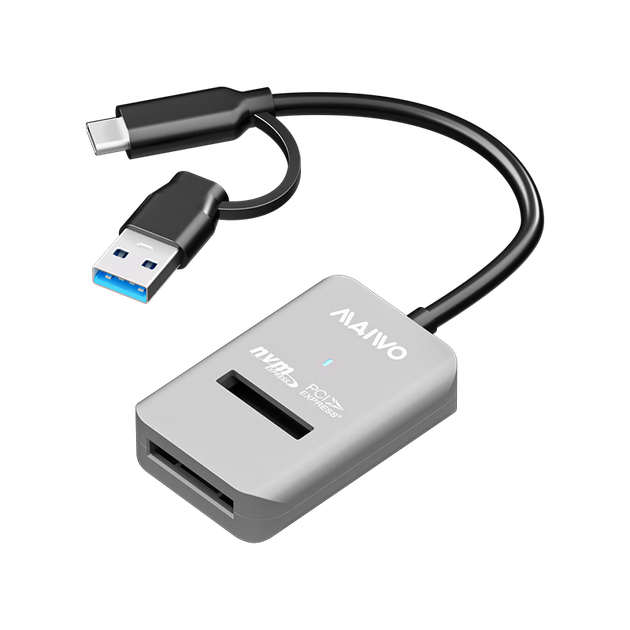 Картридер MAIWO M.2 NVMe SSD, корпус для SSD, жорсткий диск Type-C 3.2, простий у використанні кабель, два Y-подібні роз'єми, зовнішній аксесуар для ноутбука та телефону K1696P - зображення 7