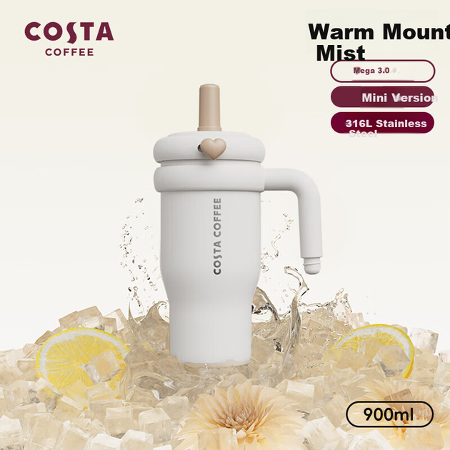 Ізольована пляшка для води COSTA Giant великої ємності з трубочкою для чоловіків та жінок, студентська крижана чашка, святковий подарунок з нержавіючої сталі - Фото 4 Ізольована пляшка для води COSTA Giant великої ємності з трубочкою для чоловіків та жінок, студентська крижана чашка, святковий подарунок з нержавіючої сталі - зображення 4