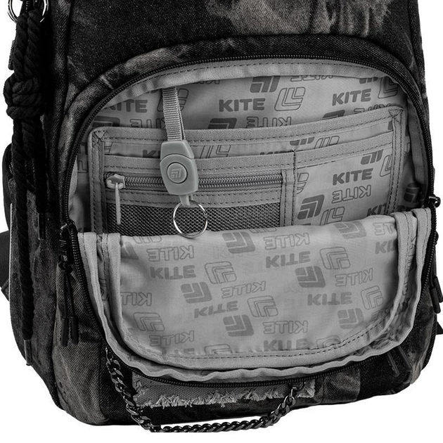 Рюкзак для підлітків + пляшка Kite Education teens Denim Core K26-2578M-2 зріст 130-145 см - зображення 8