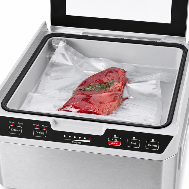 Професійний камерний вакууматор CASO VacuChef 40 280 Вт з подвійним швом і насосом 70 л/хв - зображення 3