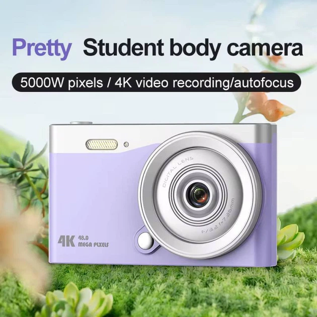 Цифровая фотокамера Q10 LCD 2.7K, Digital Zoom 16x, 48Mp, 4GB to 128GB TF Сиреневый 58101-4 - Фото 3 Цифровая фотокамера Q10 LCD 2.7K, Digital Zoom 16x, 48Mp, 4GB to 128GB TF Сиреневый 58101-4 - изображение 3