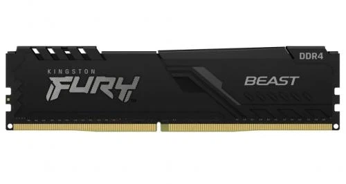 Пам'ять 8Gb DDR4, 3200 MHz, Kingston Fury Beast, Black, 16-18-18, 1.35V, з радіатором (KF432C16BB/8) - изображение 2