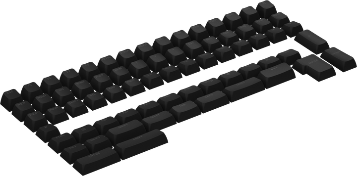 Набор кейкапов Hator OMA profile PBT keycap set, B-part, ANSI/ISO, 60/65/75/87/98/104 Black (HTS503) - Фото 2 Набор кейкапов Hator OMA profile PBT keycap set, B-part, ANSI/ISO, 60/65/75/87/98/104 Black (HTS503) - изображение 2