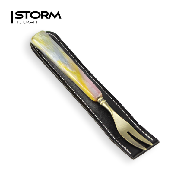 Вилка для кальяна Storm В Чехле Gold - Фото 1 Вилка для кальяна Storm В Чехле Gold - изображение 1