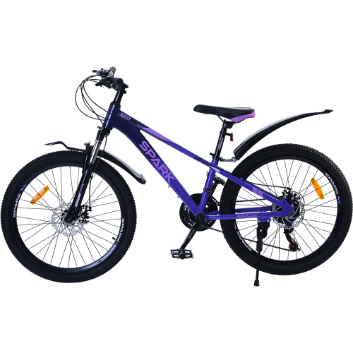Велосипед SPARK NEO (колеса – 24", алюминиевая рама – 11") темно-фиолетовый с фиолетовым - изображение 4