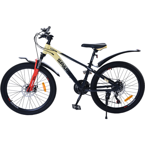 Велосипед SPARK NEO (колеса – 24", алюминиевая рама – 12") бежевый с темно-синим - изображение 2