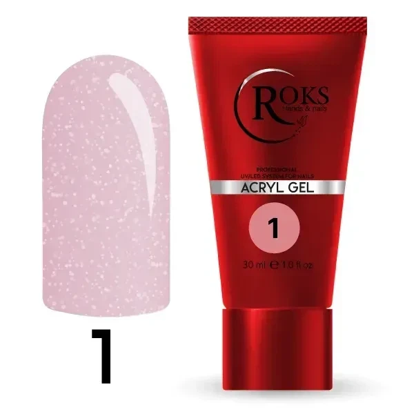Акрил гель для ногтей ROKS Acryl Gel №01 30 мл - изображение 2