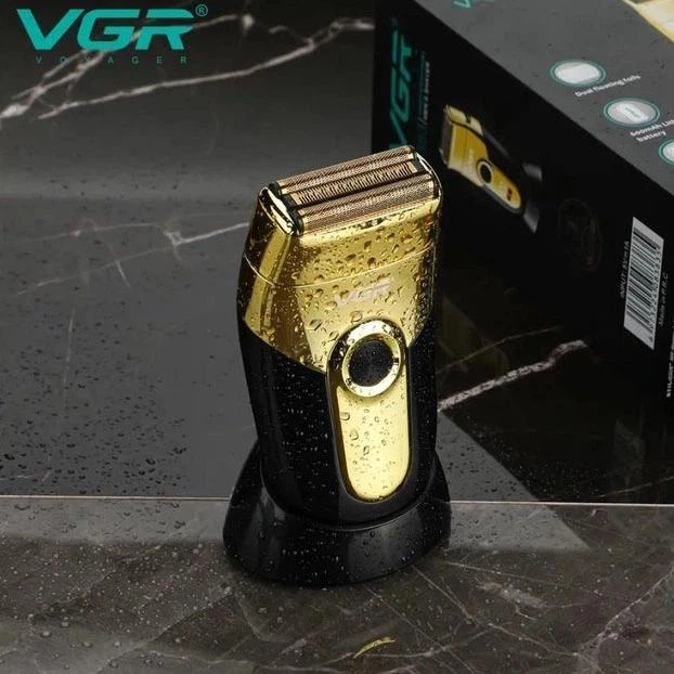 Аккумуляторный шейвер VGR Finale Shaver с двойной сеткой и зарядной базой - изображение 10