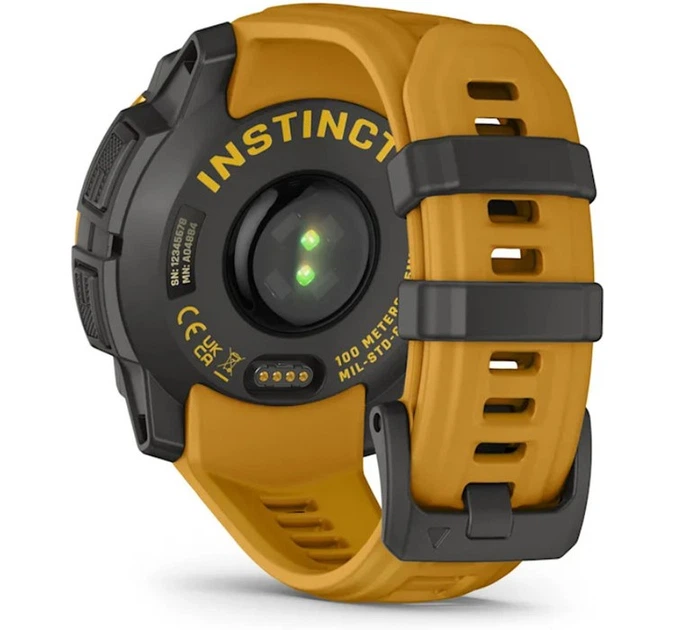Смарт-часы Garmin Instinct 3 – 45 mm, Solar, Sunburst with sunburst/grey silicone band (010-02934-02) - изображение 4