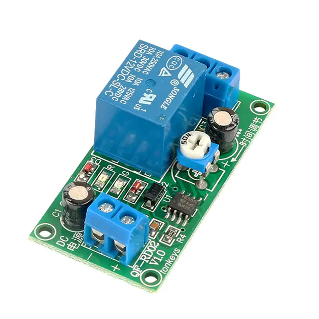 Модуль реле затримки часу NE555 12V (0-60 сек) 10A, регульований - изображение 2