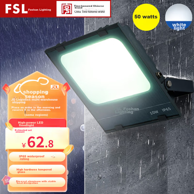 Прожектор светодиодный FSL Foshan Lighting уличный IP65 50Вт 6500K холодный белый - изображение 4