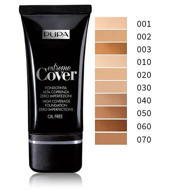 Тональная основа для лица Pupa Extreme Cover Foundation 030 - Light Sand 30 мл - изображение 3