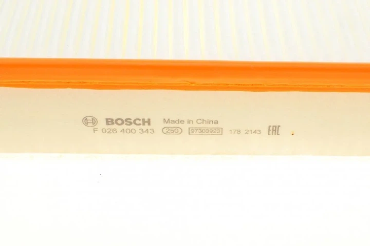 Повітряний фільтр BOSCH F 026 400 343 Renault Duster, Logan, Sandero, Captur, Clio; Dacia Duster, Logan 165467674R, 165469843R, 8660003761 - изображение 3