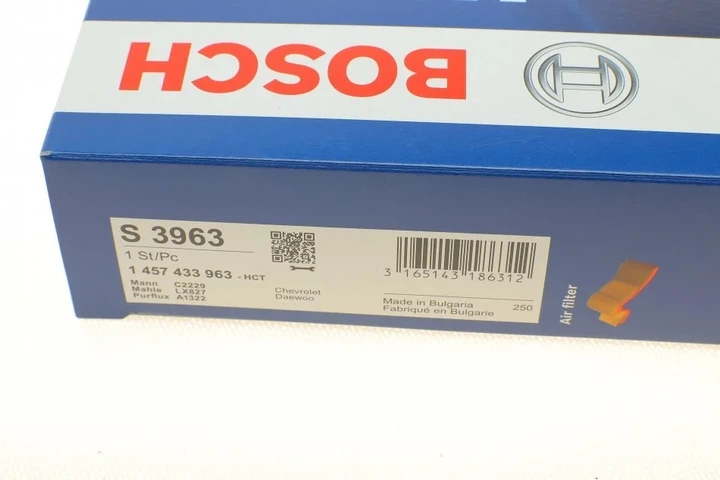 Повітряний фільтр BOSCH 1 457 433 963 Daewoo Lanos, Nexia; Zaz Sens 96182220, 96182220D, 96183740 - зображення 5
