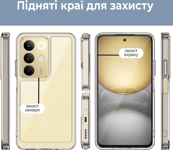 Силиконовый чехол Space Realme C85 Pro (прозрачный) (44742) - Фото 4 Силиконовый чехол Space Realme C85 Pro (прозрачный) (44742) - изображение 4